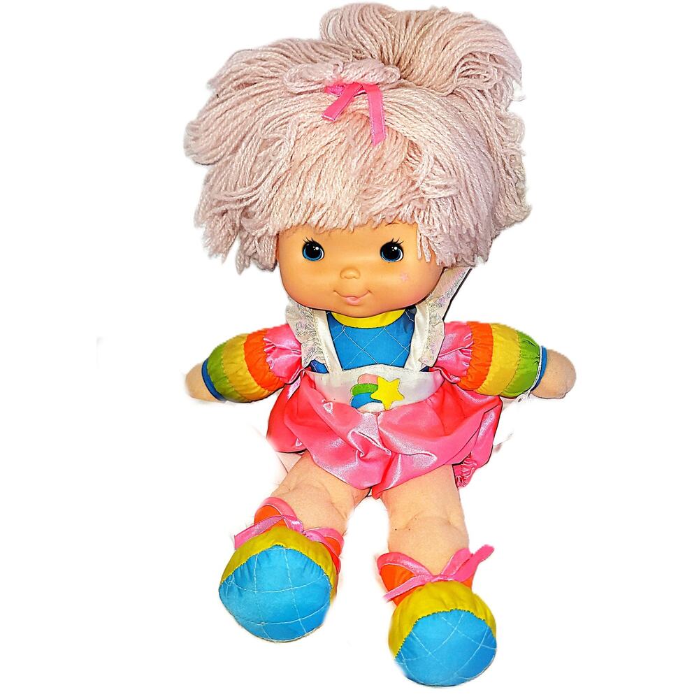 14" Vintage 1983 Rainbow Bright "Tickled Pink" Baby Doll Stuffy Hallmark Mattel